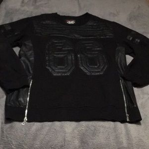 Black two tone 66 sweater